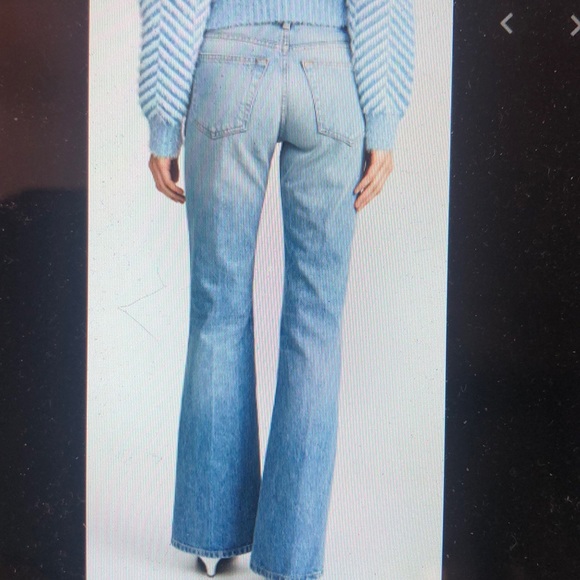 RE/DONE High Break Flare Jeans in Vintage Blue - Picture 2 of 5